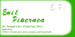 emil pipernea business card